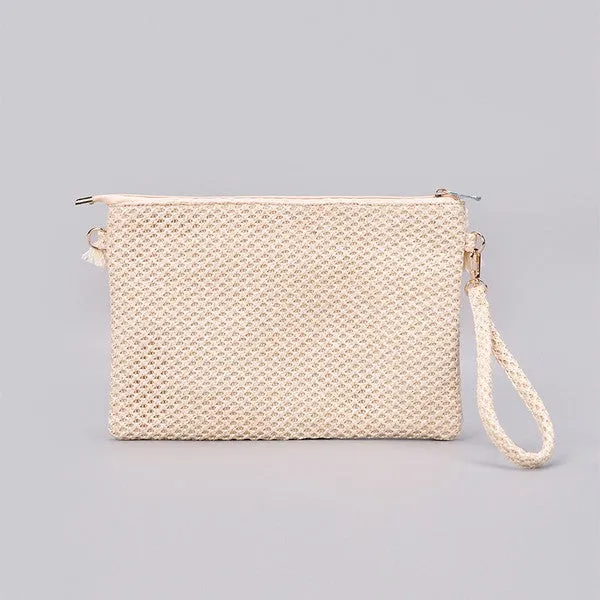 Chic Boho Elegant Crochet Tassel Clutch