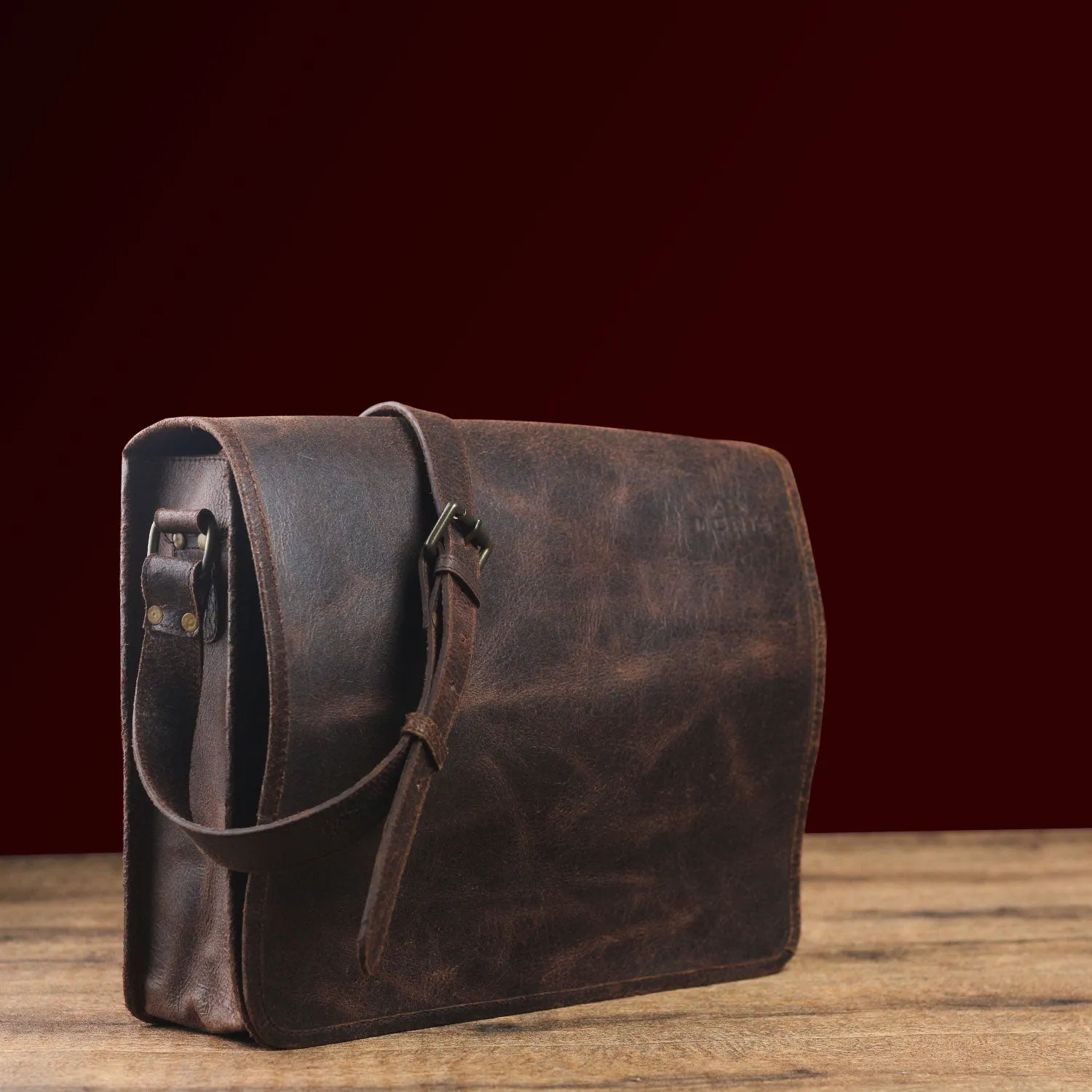 Chogolisa Dark Brown Leather Messenger