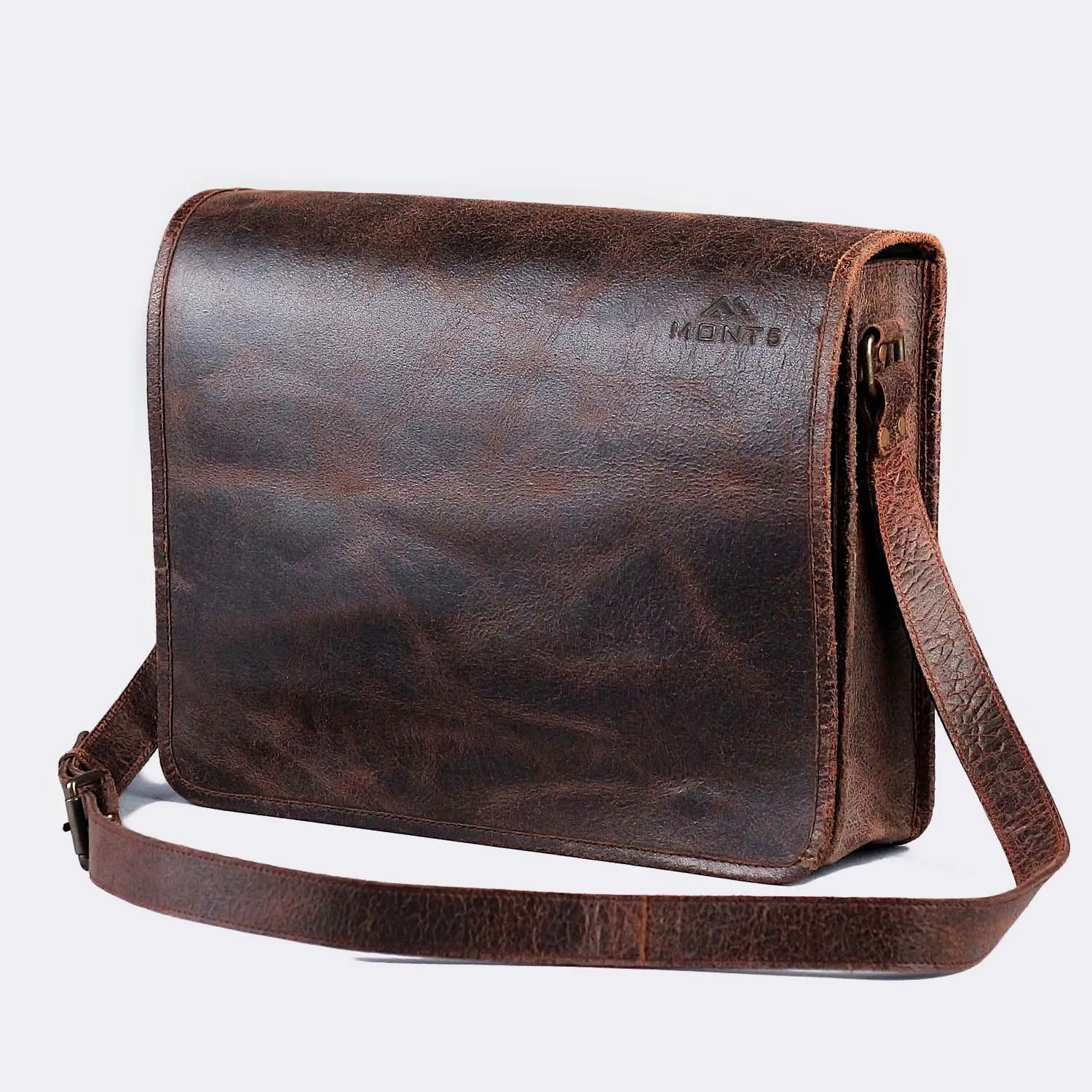 Chogolisa Dark Brown Leather Messenger