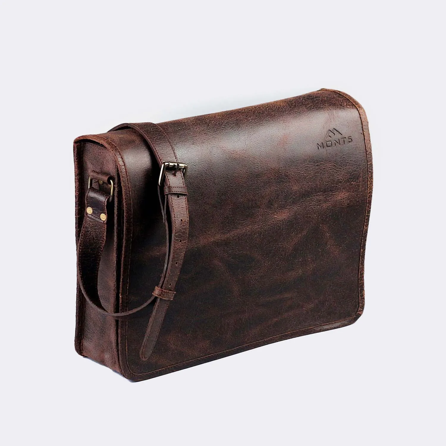Chogolisa Dark Brown Leather Messenger