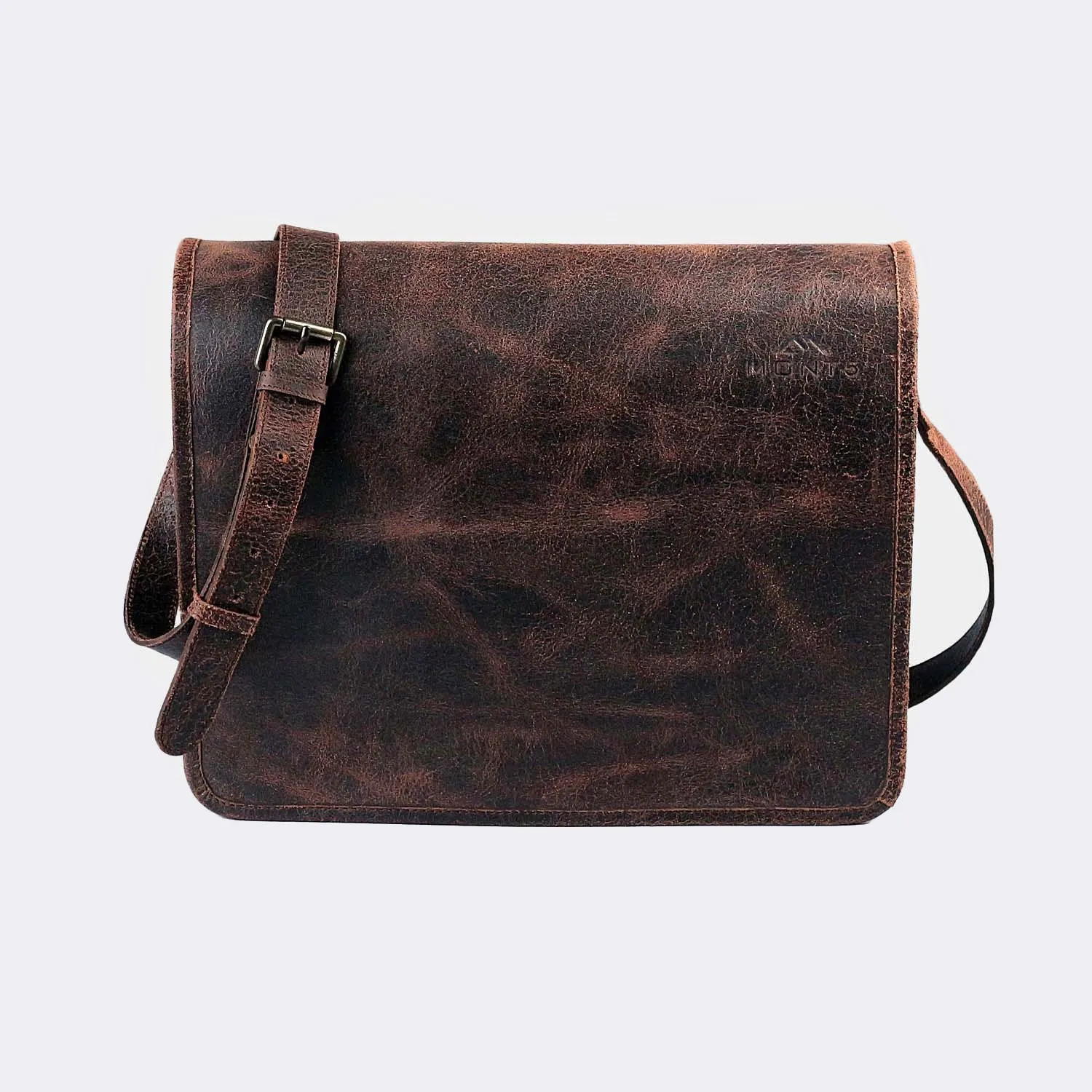 Chogolisa Dark Brown Leather Messenger