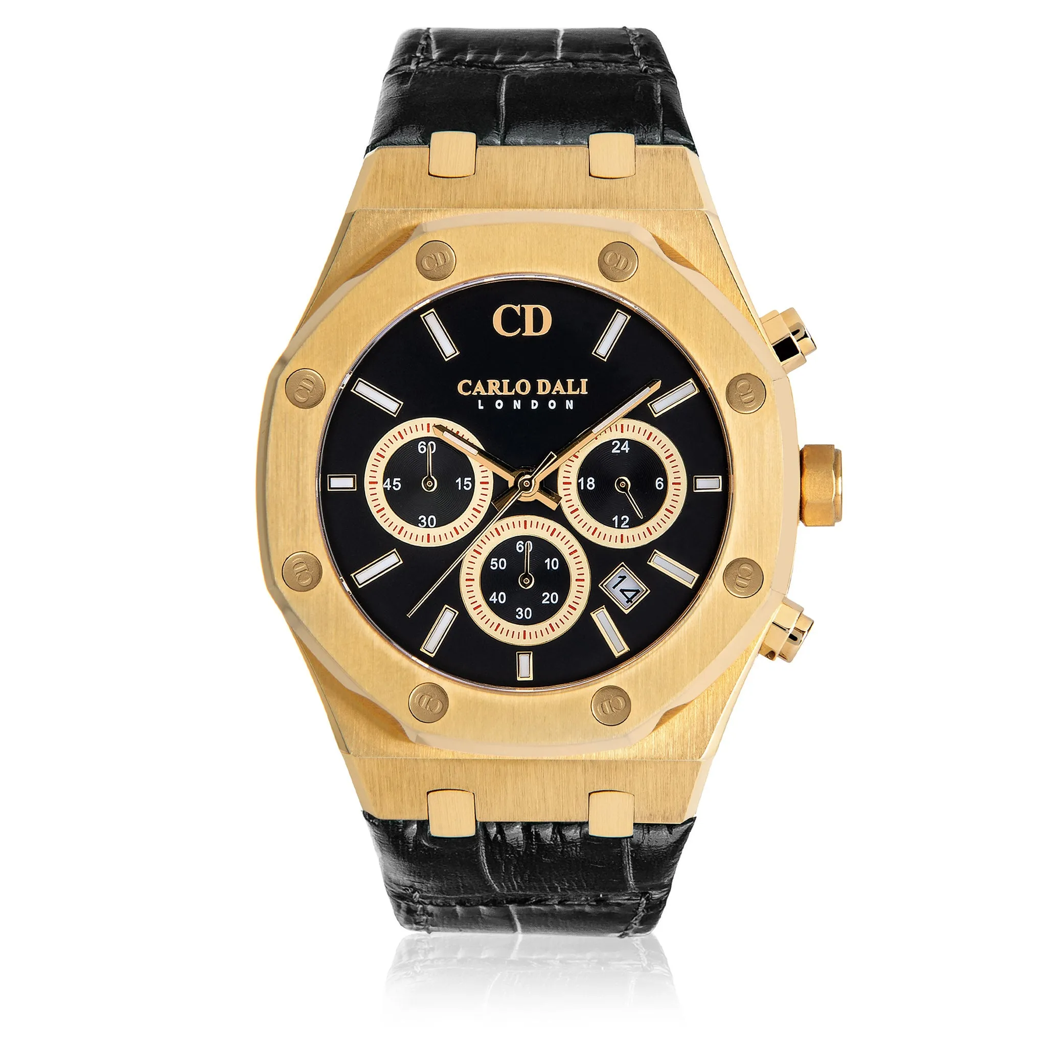 Chronograph Leather Black watch