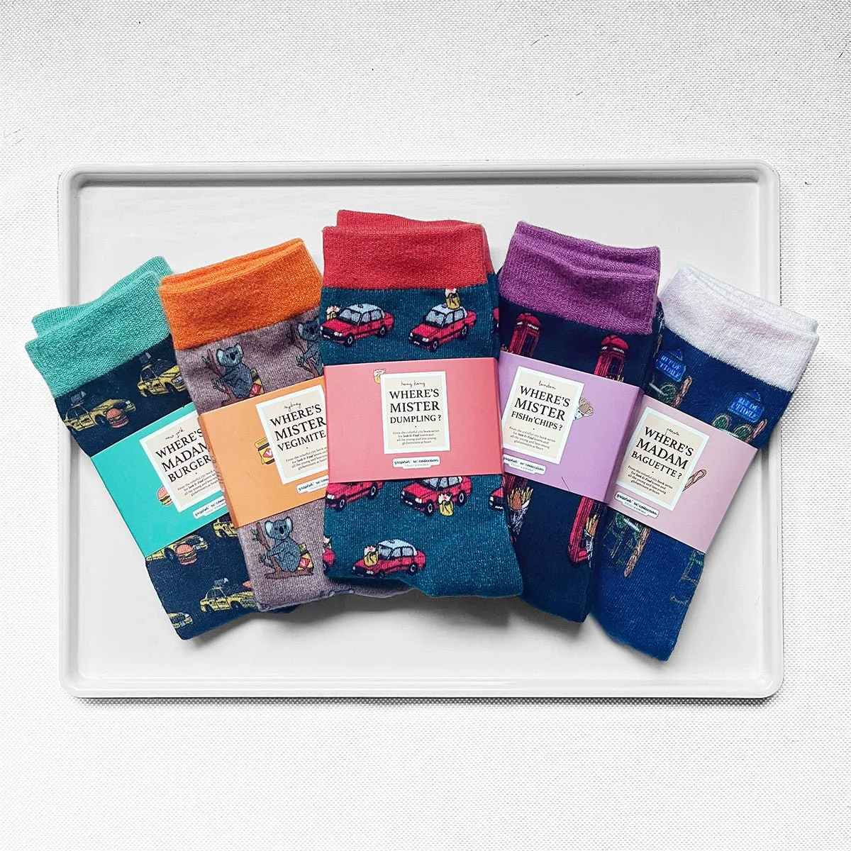Colorful City Socks - Where Is Mister Dumpling & Friends?