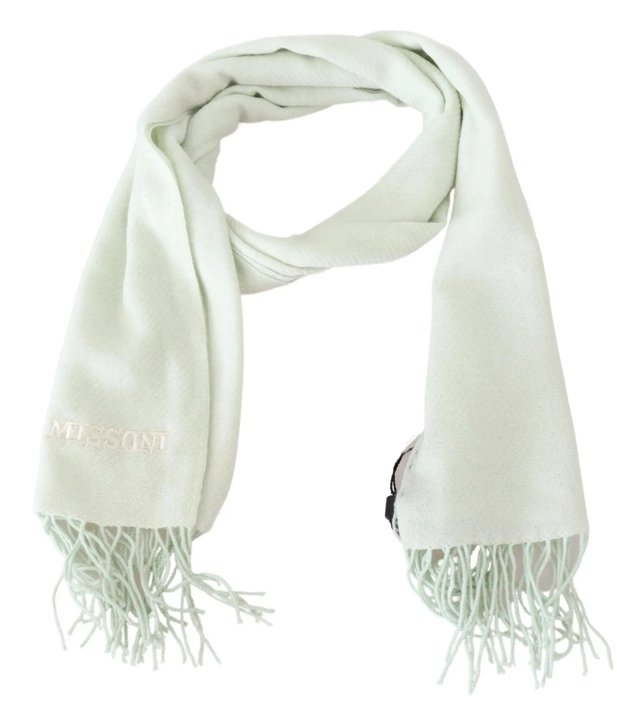 Elegant White Cashmere Scarf