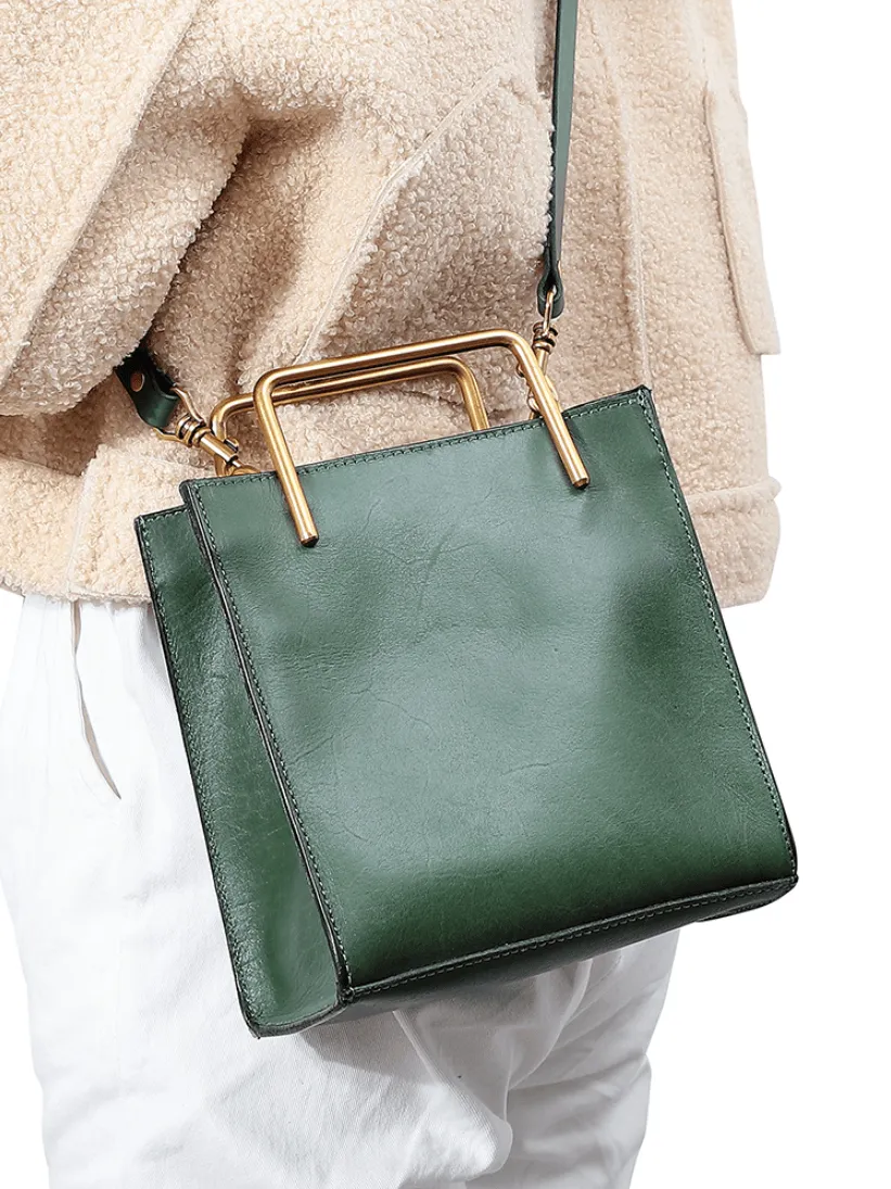 Genuine Italy Cowhide Leather shoulder bag | Woman handcrafted leather bag, elegant Fashion  bag, Birthday Gift for Her