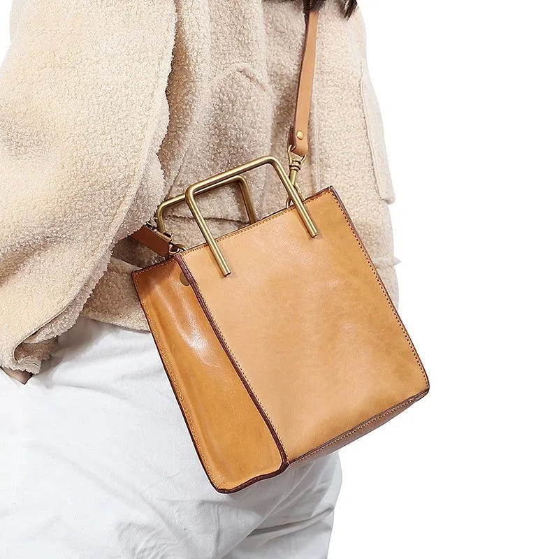 Genuine Vegetable Tanned Italian Leather shoulder bag, handbag, woman elegant handcrafted leather bag Birthday Gift for Her