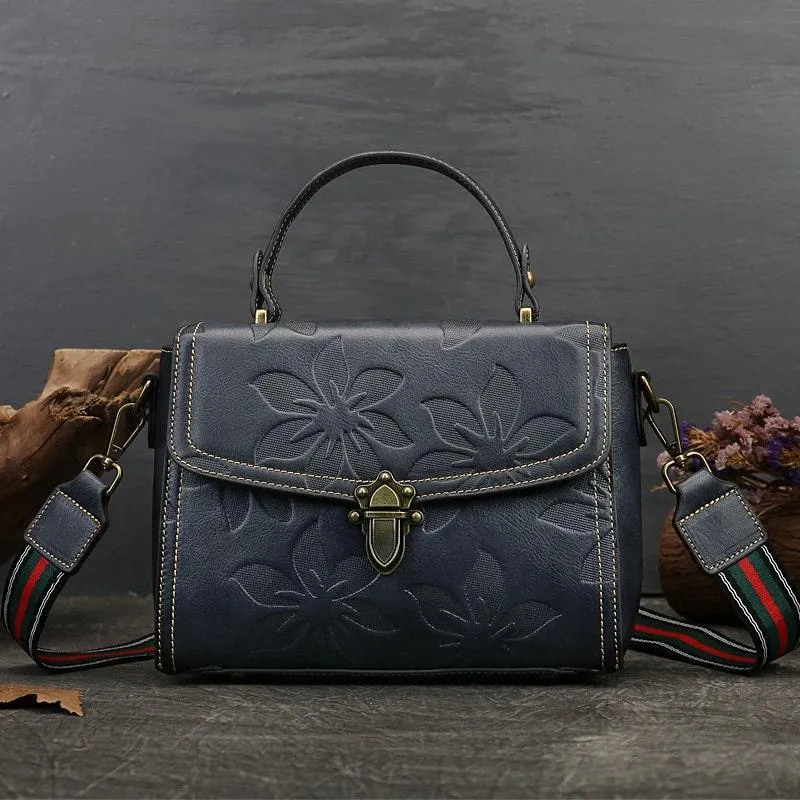 Handcrafted Full Grain Leather Handbag, Retro Boho Chic Women's Handbag, Fashionable Small Bag, Special Gift For Her