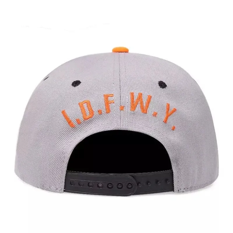 I Don't Fuck With You Gray Snapback Cap