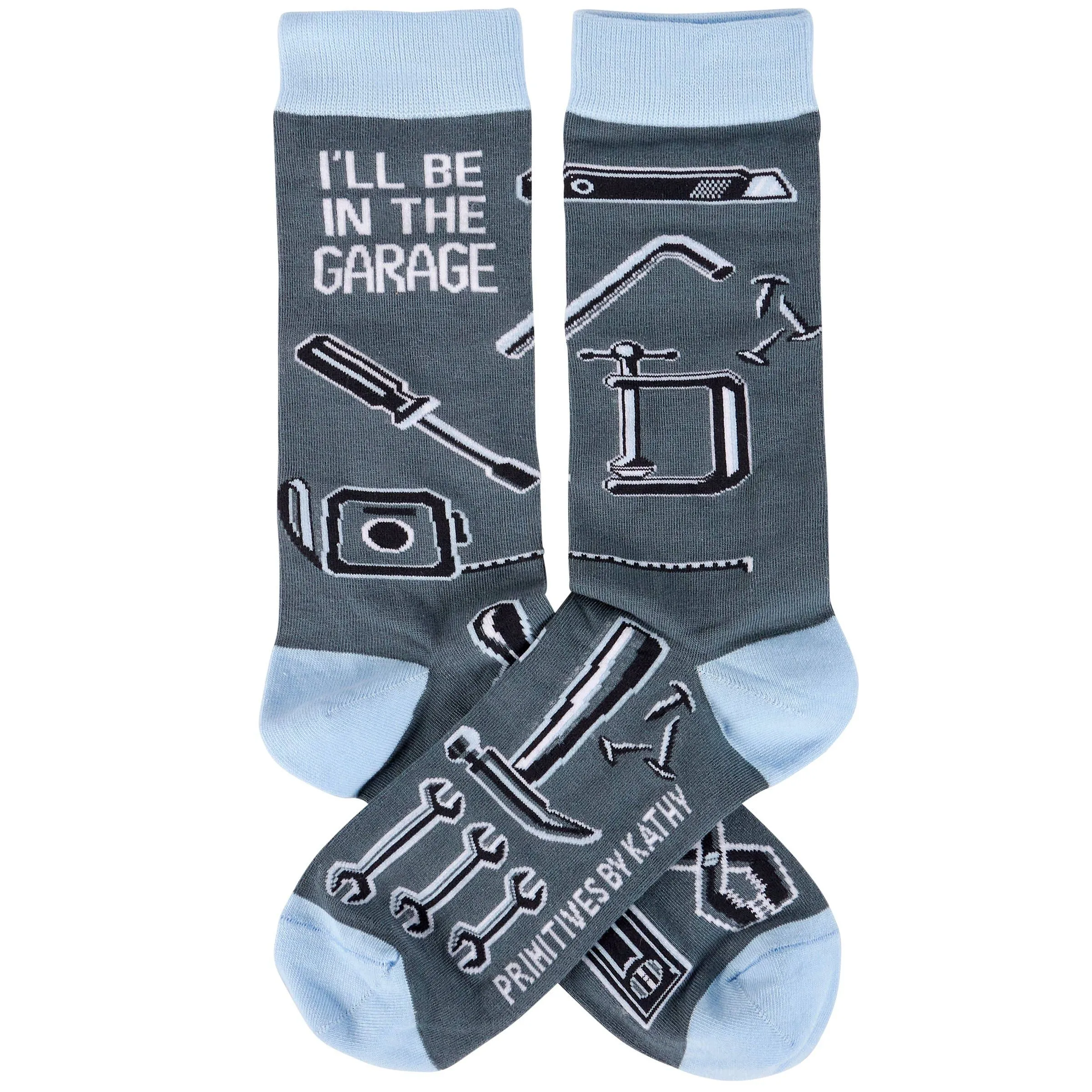I'll Be In The Garage Socks