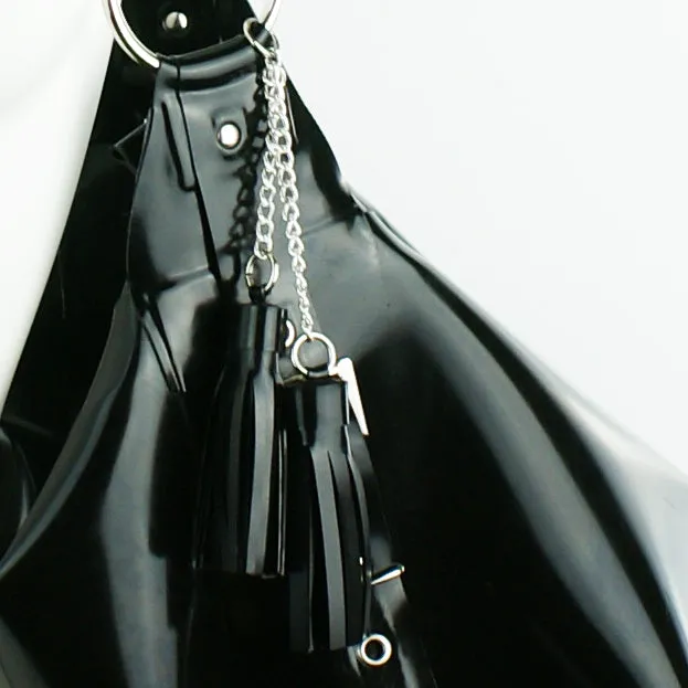 Latex Buckle Slouch Handbag