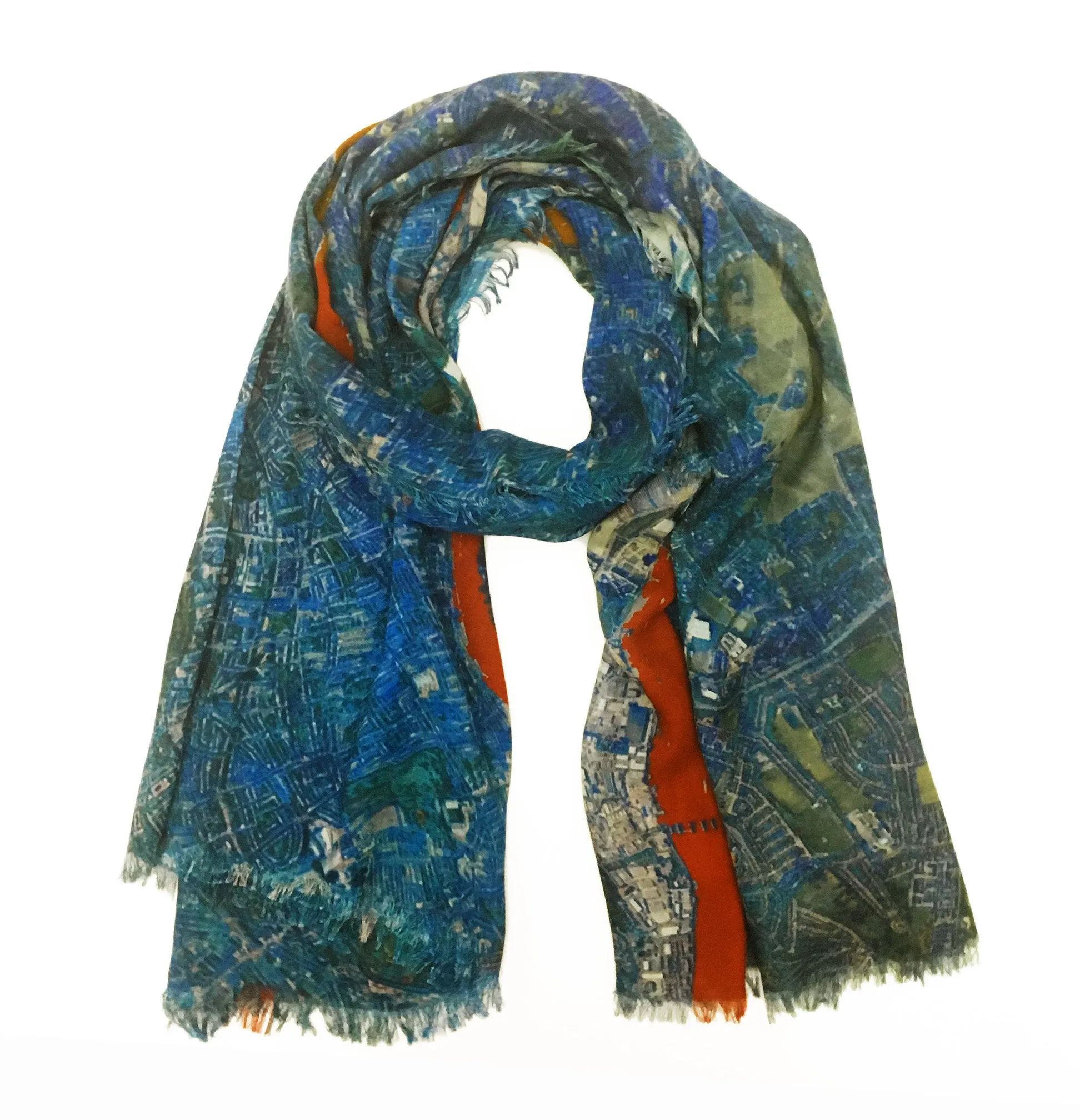 London Blue Rectangular Scarf