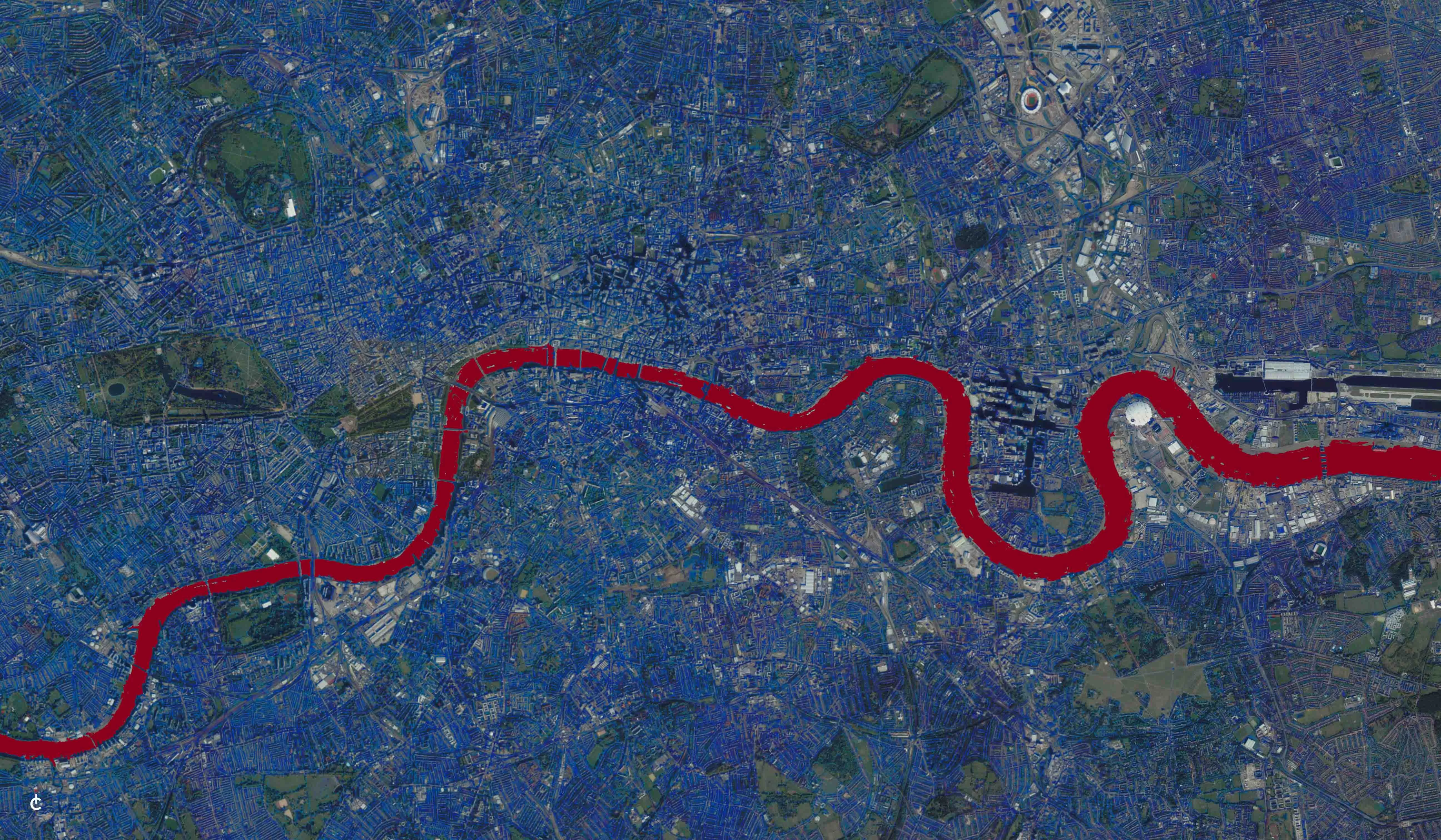 London Blue Rectangular Scarf