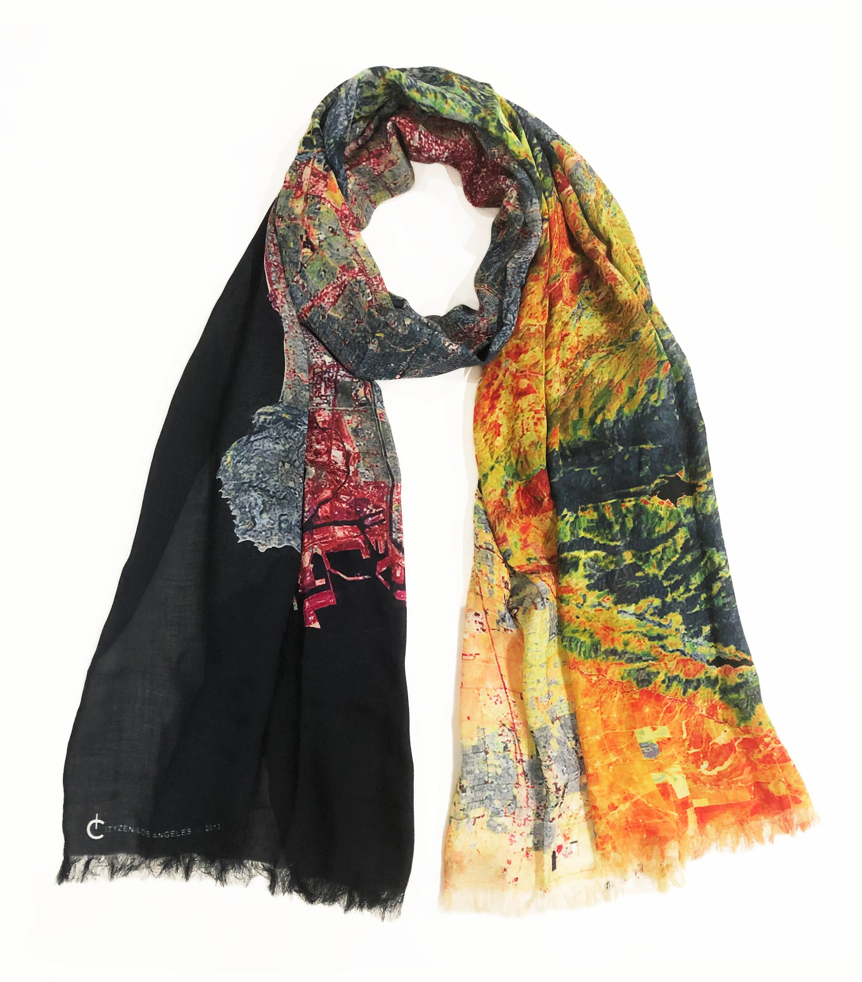Los Angeles Gray Rectangular Scarf