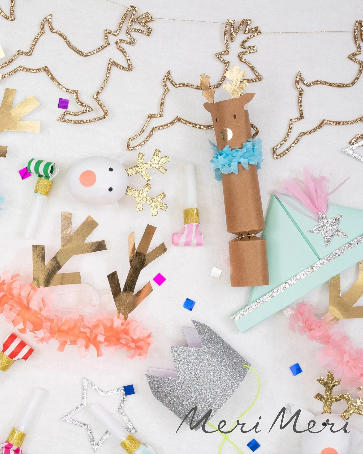 Meri Meri Reindeer Fringe Antler Headbands