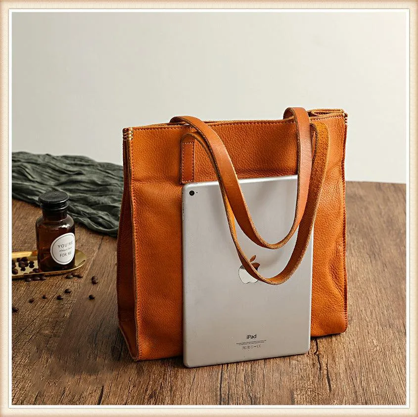 NATURAL Italy Cowhide Leather Handbag, Tote, Leather Shoulder Bag, Leather Bag, by Alexel Crafts Australia