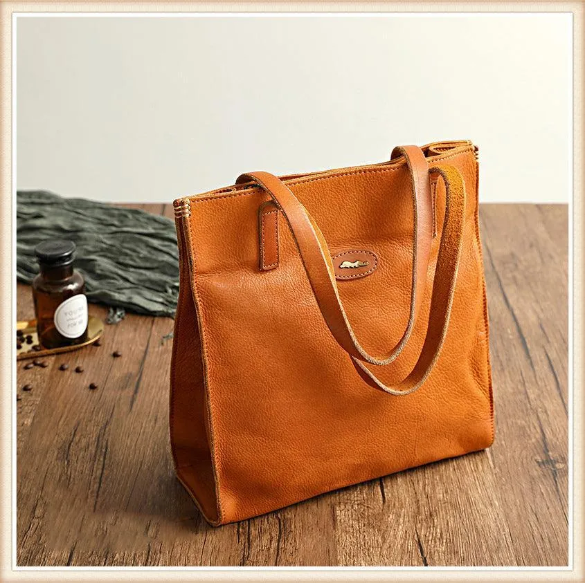 NATURAL Italy Cowhide Leather Handbag, Tote, Leather Shoulder Bag, Leather Bag, by Alexel Crafts Australia