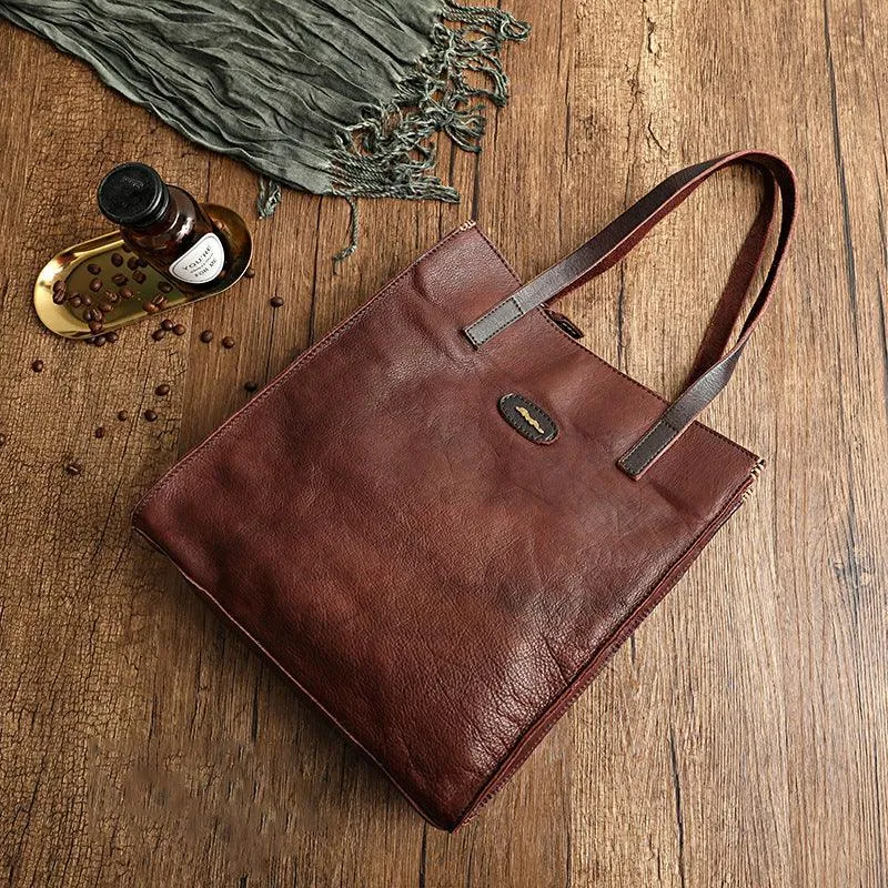 NATURAL Italy Cowhide Leather Handbag, Tote, Leather Shoulder Bag, Leather Bag, by Alexel Crafts Australia