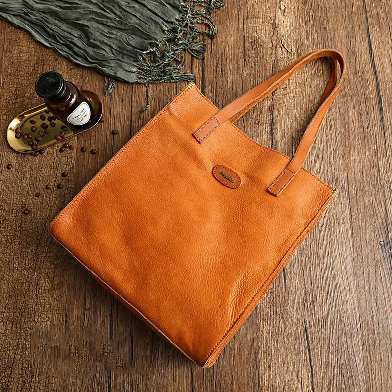 NATURAL Italy Cowhide Leather Handbag, Tote, Leather Shoulder Bag, Leather Bag, by Alexel Crafts Australia