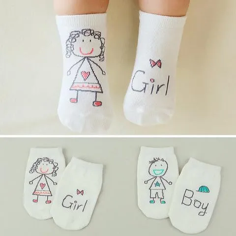 Newborn Cotton Boys Girls Cute Anti-slip Socks