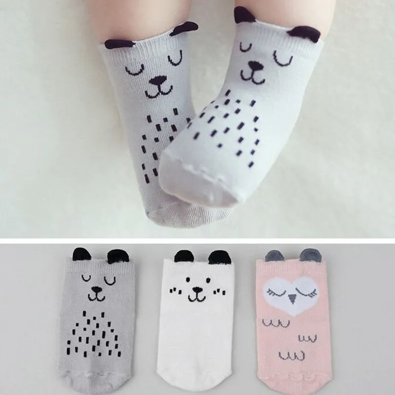 Newborn Cotton Boys Girls Cute Anti-slip Socks