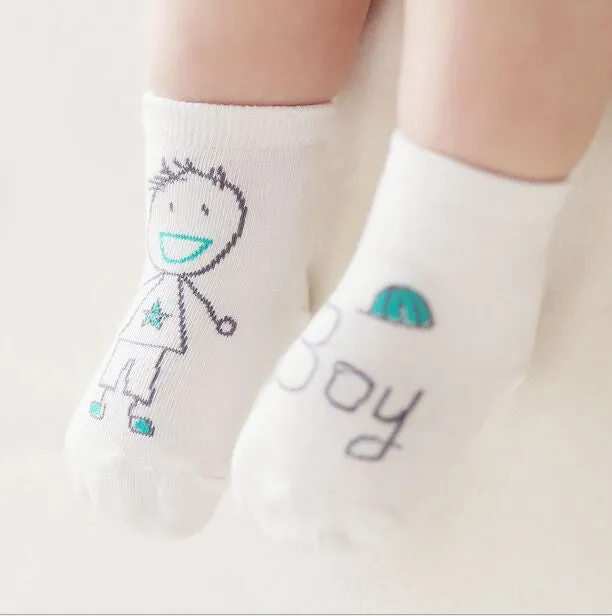 Newborn Cotton Boys Girls Cute Anti-slip Socks