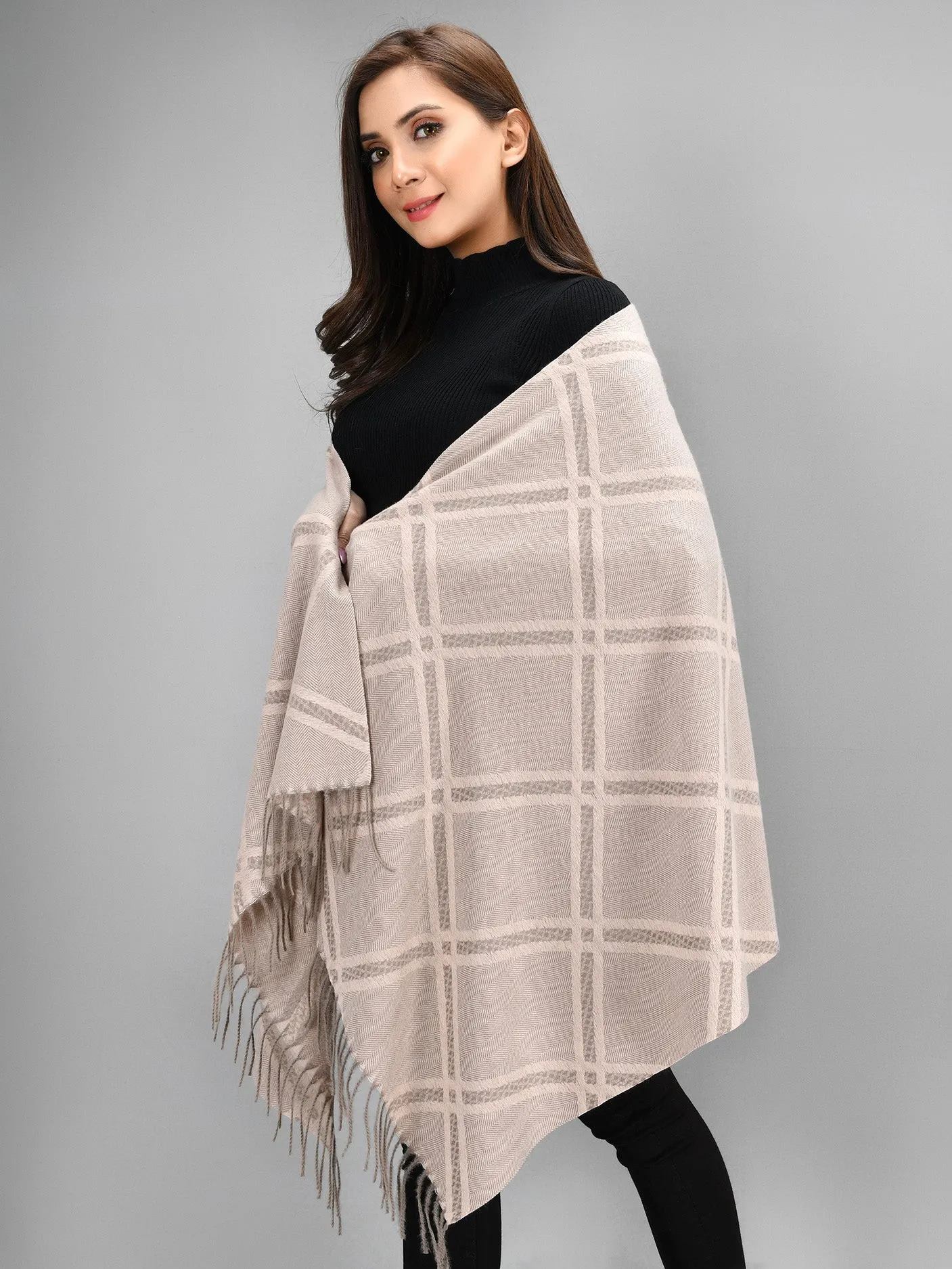 Patterned Shawl - Peach