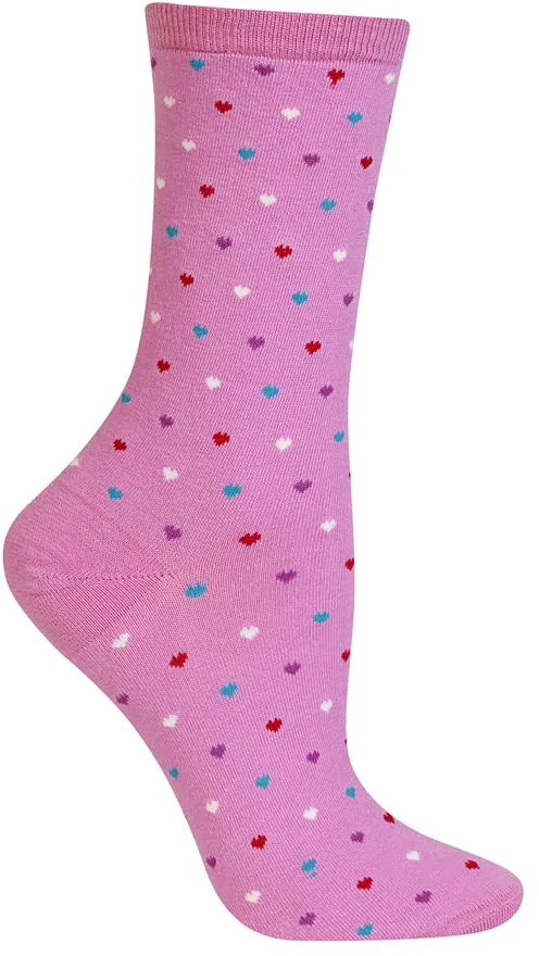 Pin Dot Heart Socks (Women's)