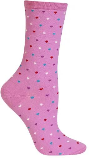 Pin Dot Heart Socks (Women's)