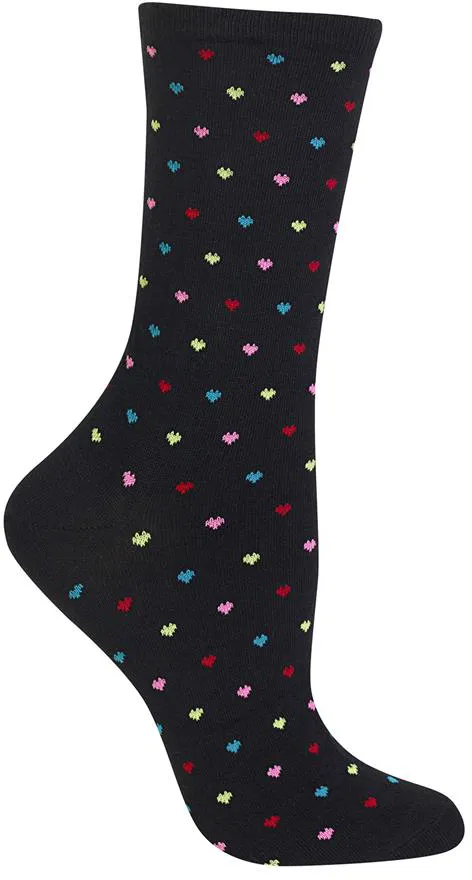 Pin Dot Heart Socks (Women's)