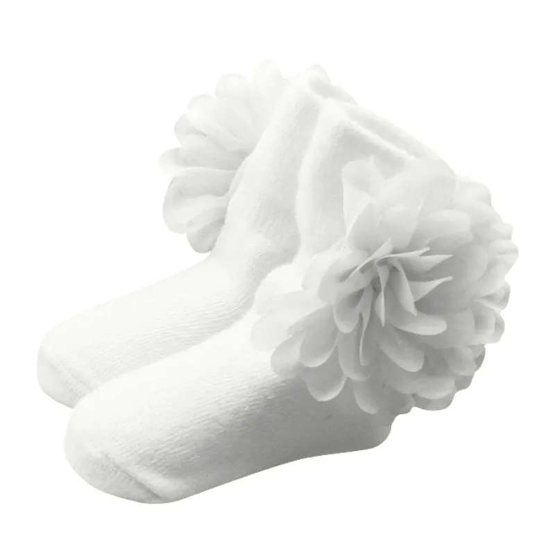 Princess Flowers Ankle Baby Girl Socks (0-6 Month)