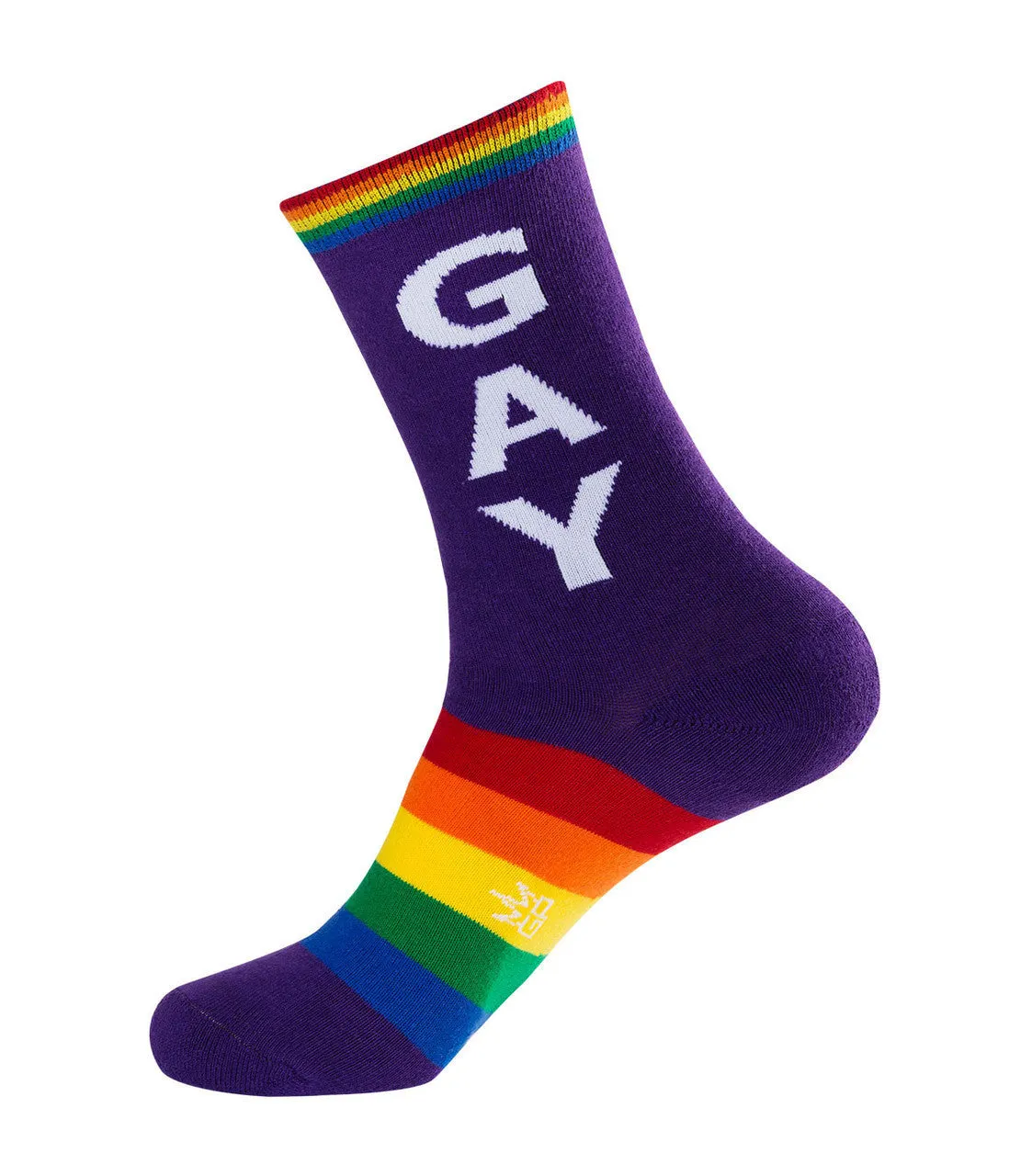 Purple Rainbow Gay Socks (Unisex)