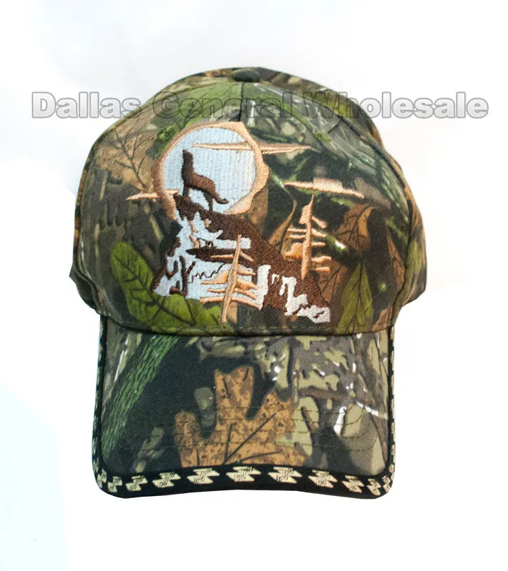 "Lone Wolf" Camouflage Casual Caps Wholesale