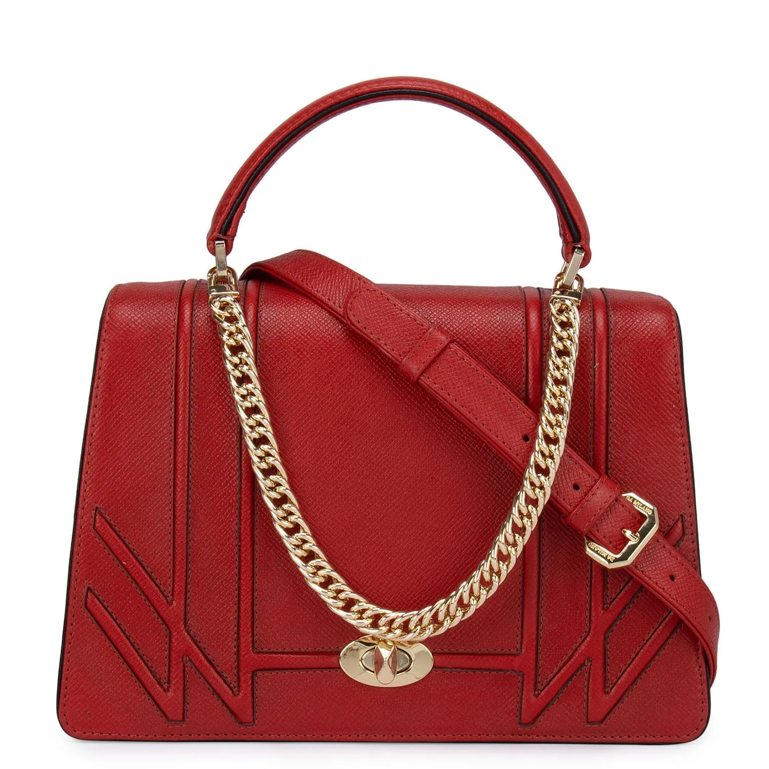 Red Franzy Satchel Bag