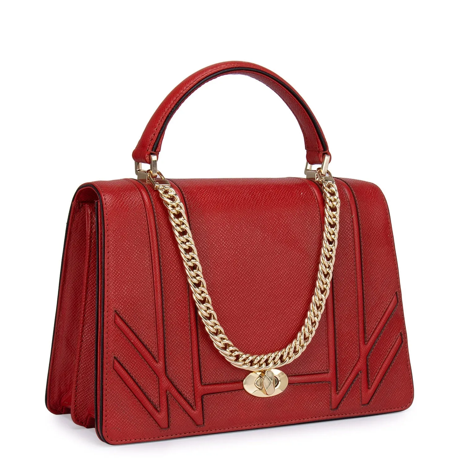 Red Franzy Satchel Bag