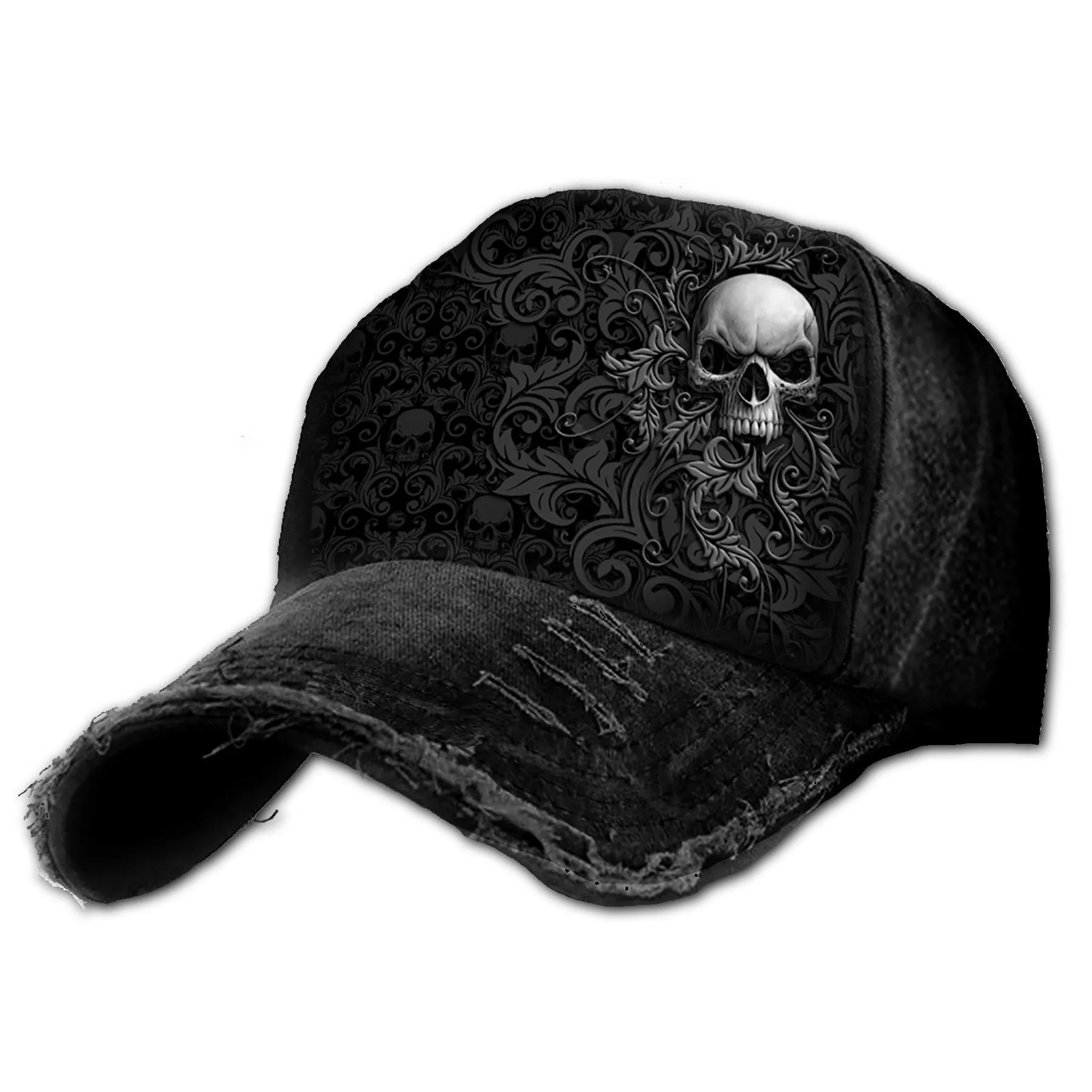 Skull Scroll Baseball Cap