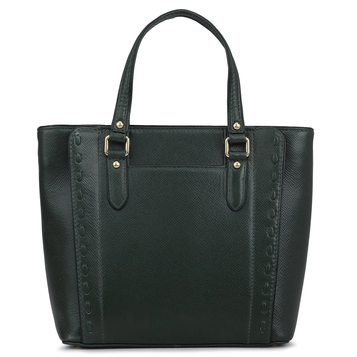 Small Franzy Leather Satchel - Petrol Green