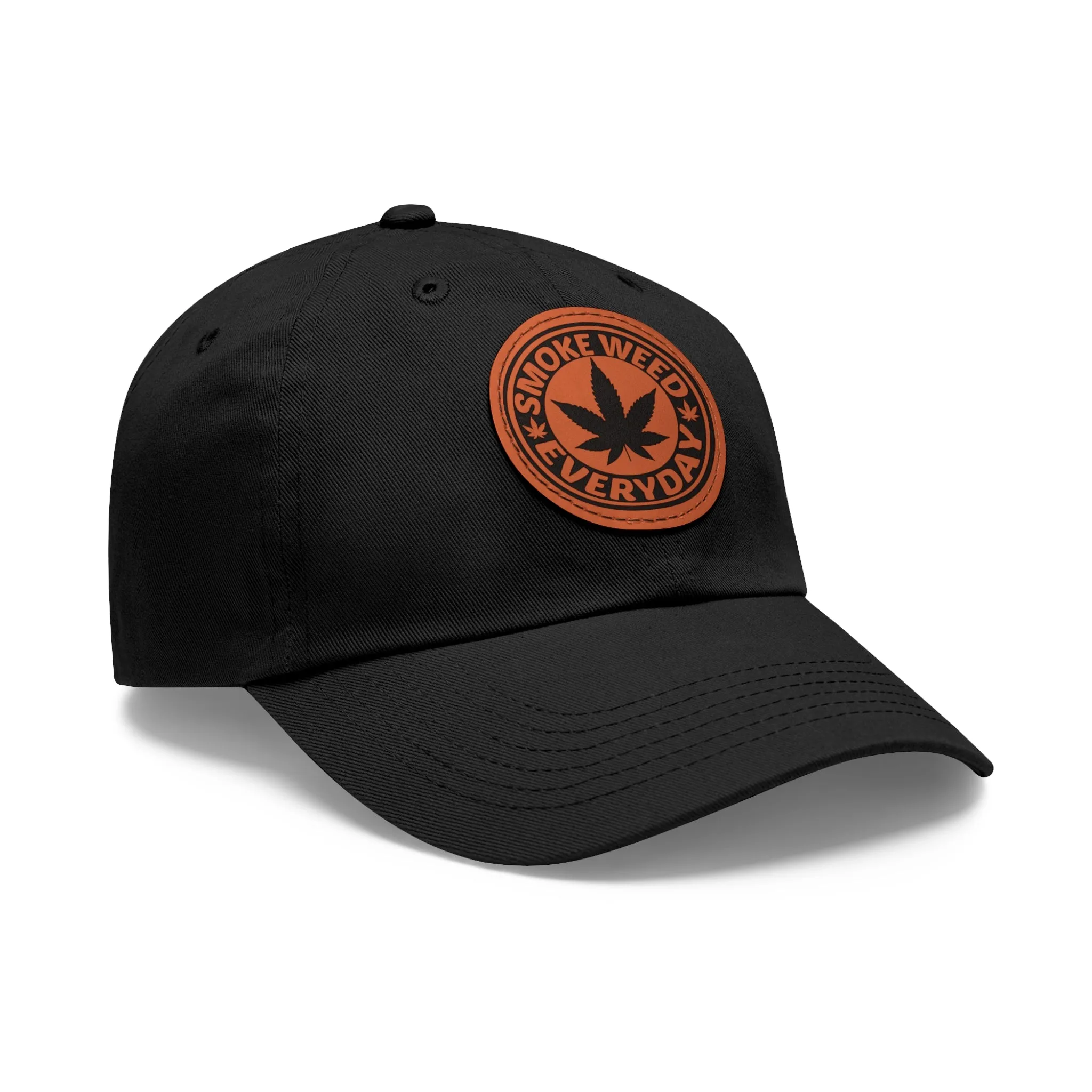Smoke Weed Everyday | Round Leather Patch Hat