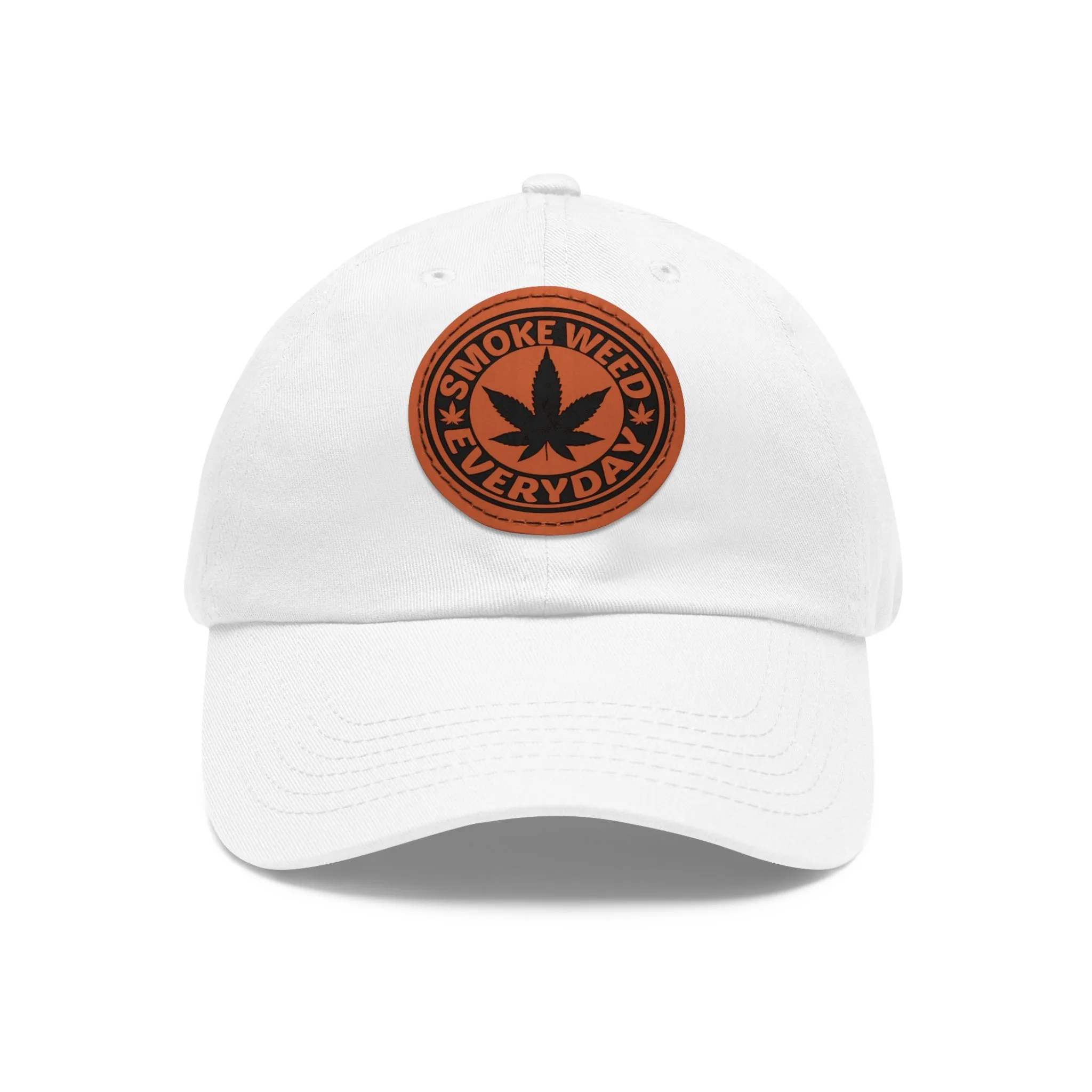 Smoke Weed Everyday | Round Leather Patch Hat
