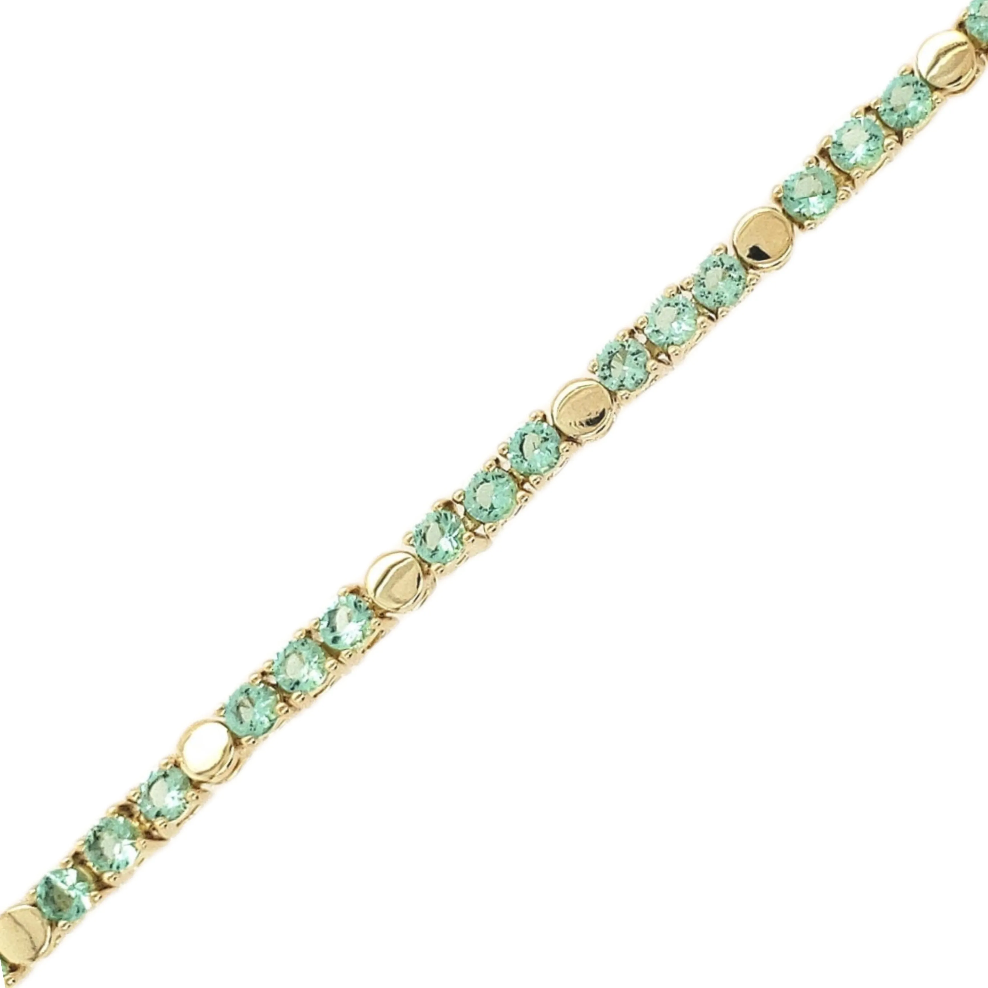 Sterling Silver Gold Plated Colored Stone Bracelet