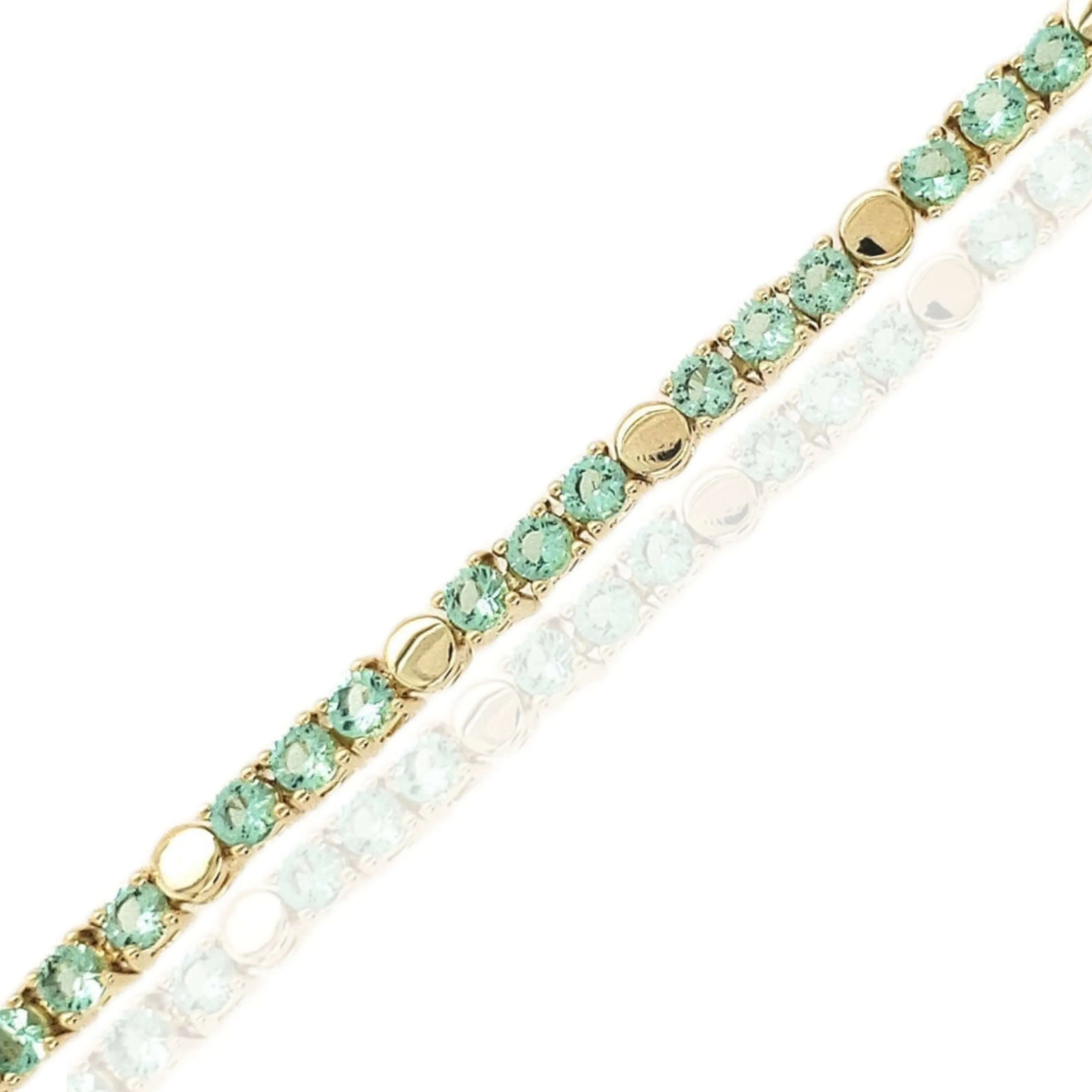 Sterling Silver Gold Plated Colored Stone Bracelet