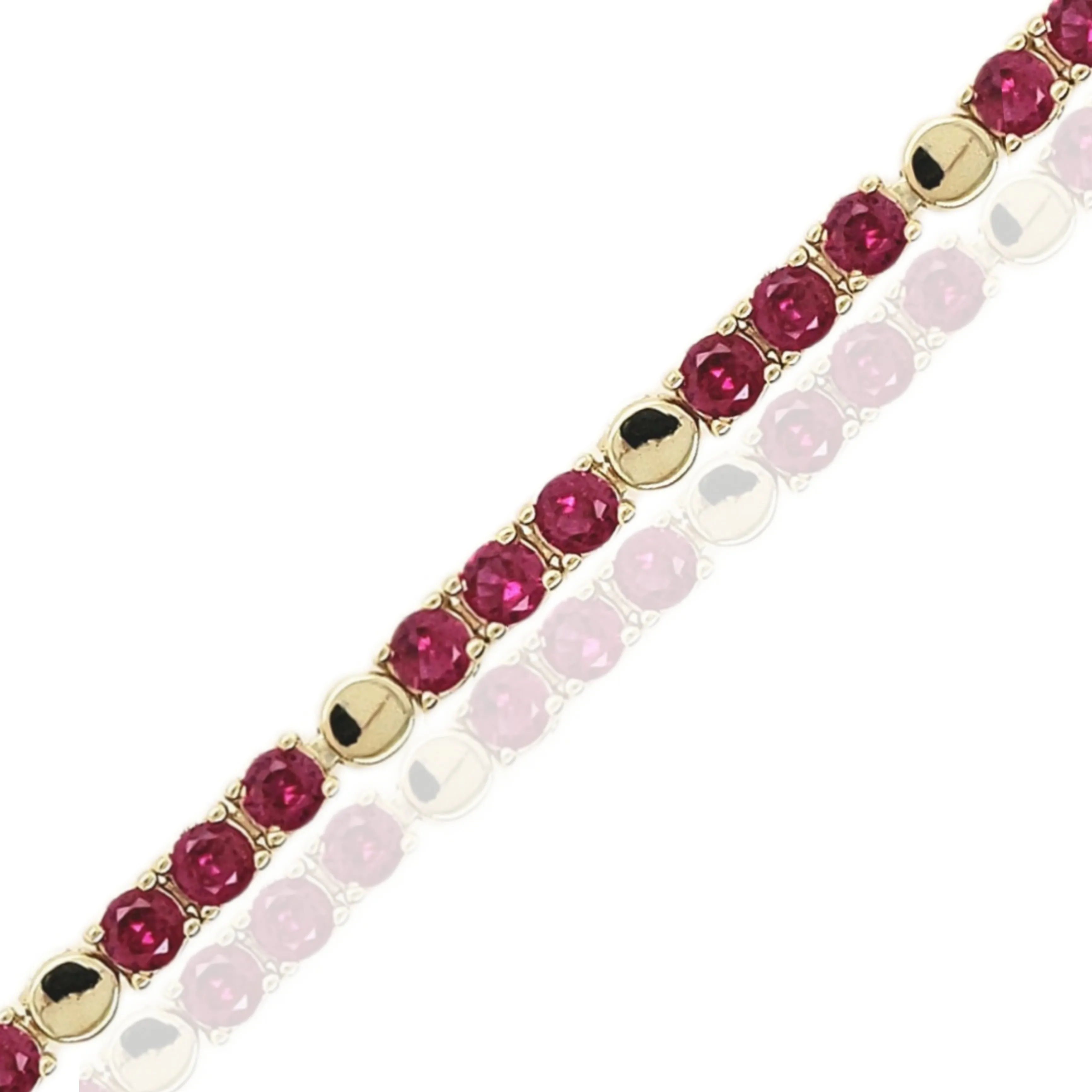 Sterling Silver Gold Plated Colored Stone Bracelet