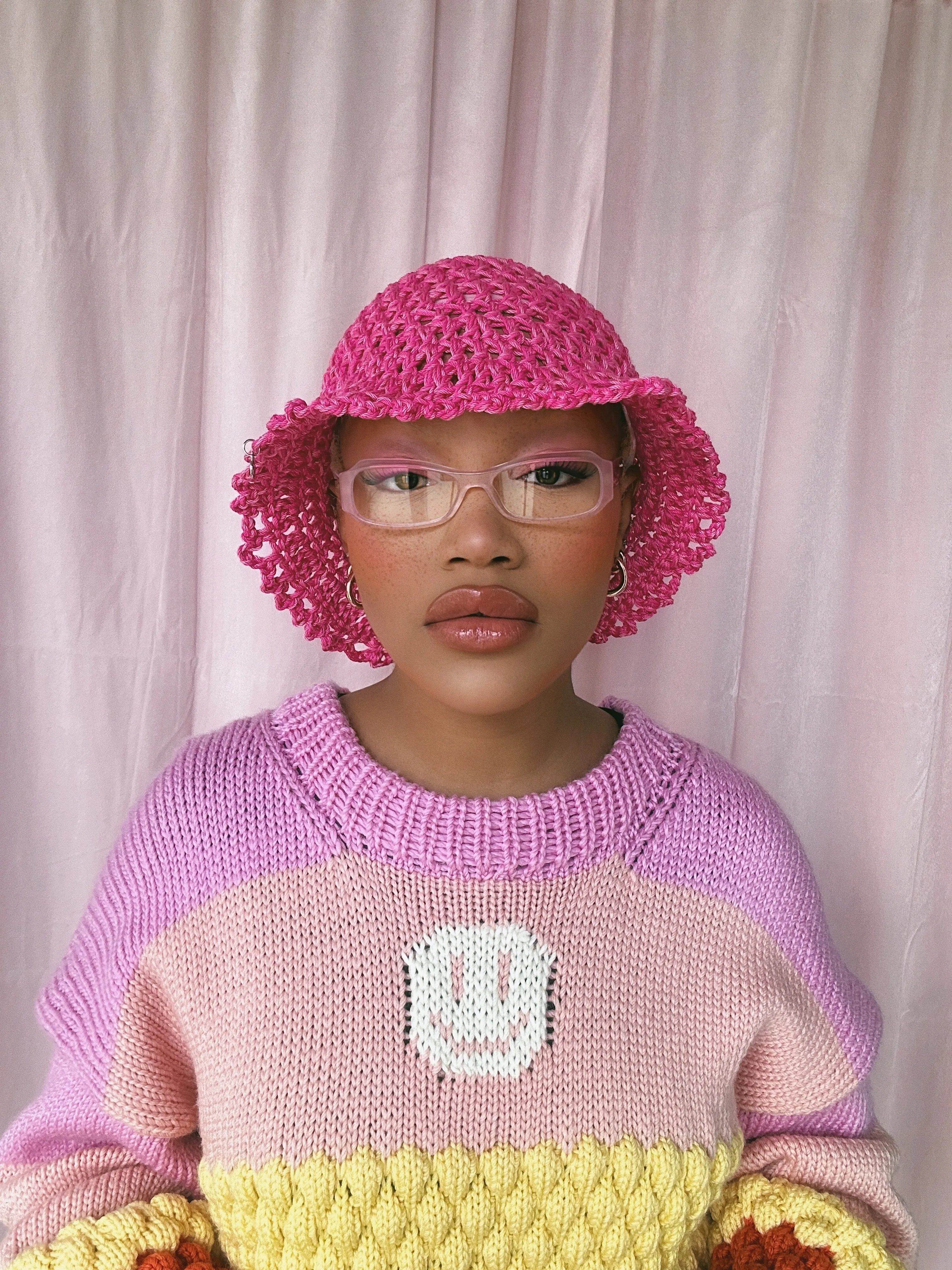 Vibrant Pink Crochet Hat