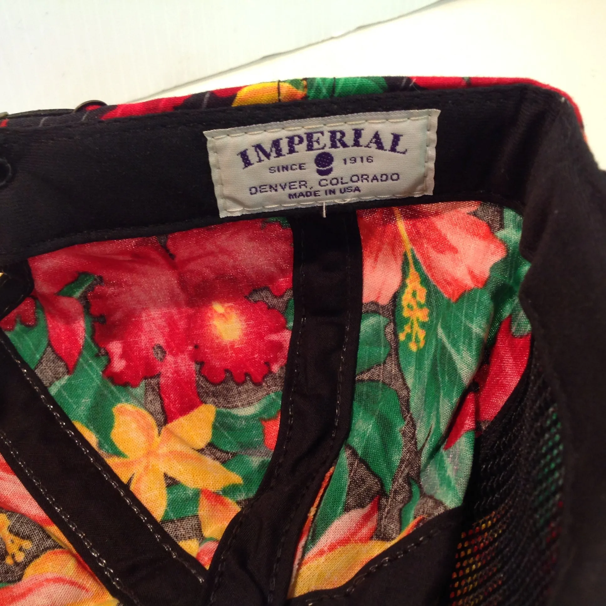 Vintage Imperial Headwear Hawailkai Golf Course Tournament Souvenir Floral Baseball Cap