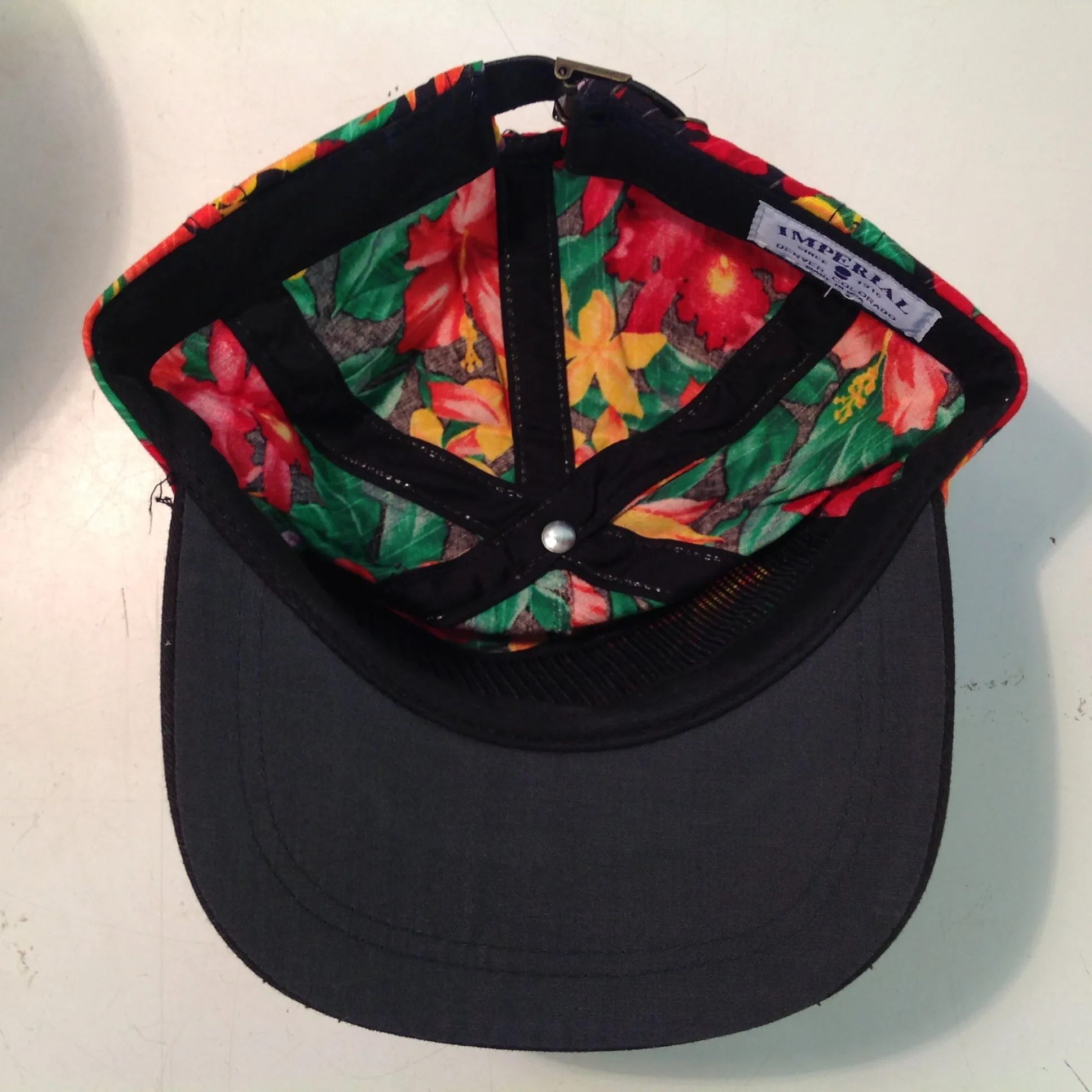 Vintage Imperial Headwear Hawailkai Golf Course Tournament Souvenir Floral Baseball Cap