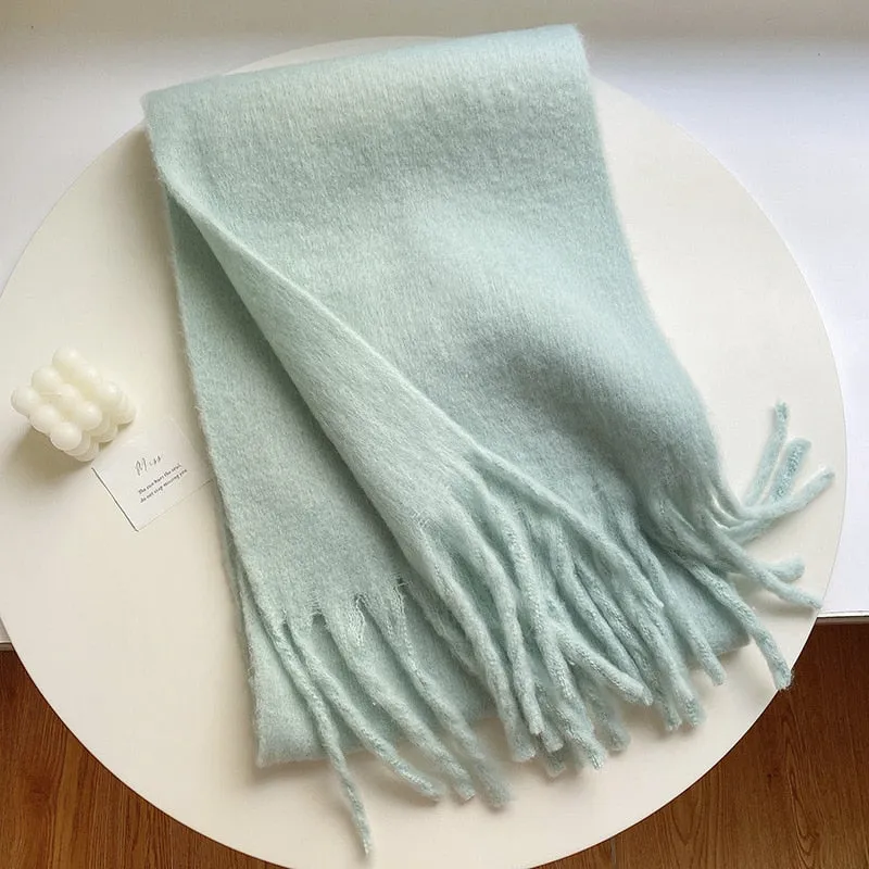 Wholesale Price Luxury Cashmere Blended Bright Colorful Women Blanket Scarf Winter