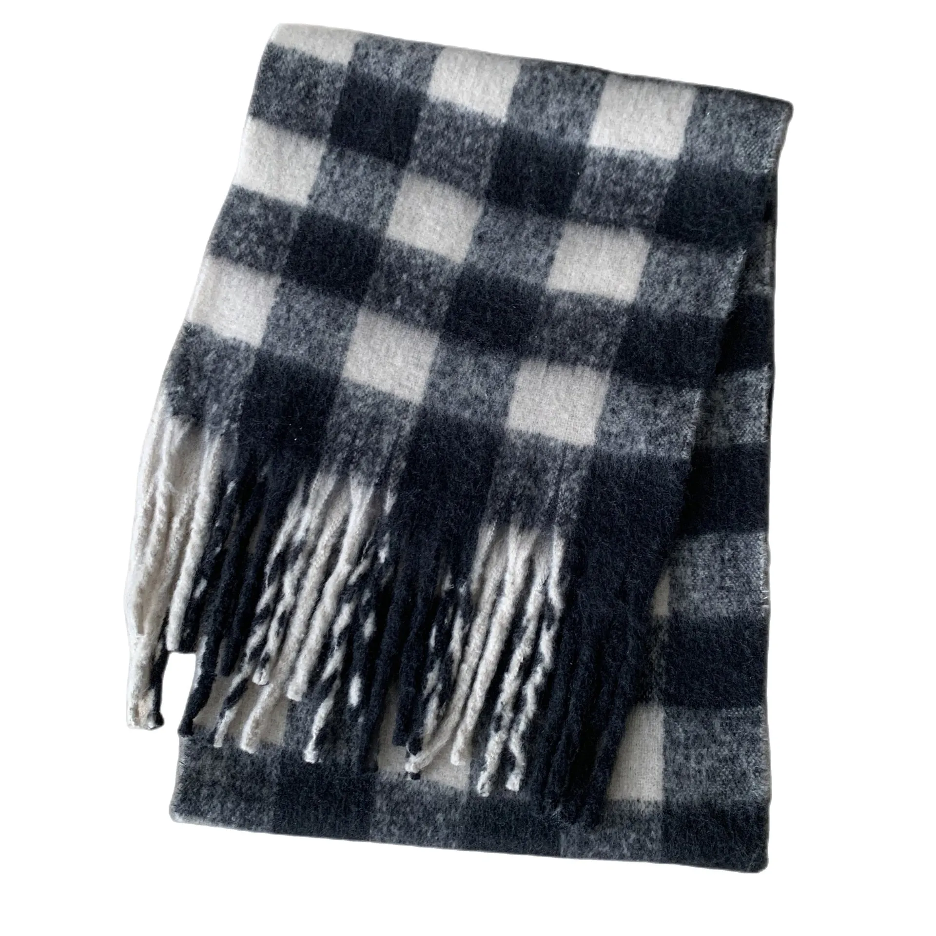 Wholesale Price Luxury Cashmere Blended Bright Colorful Women Blanket Scarf Winter