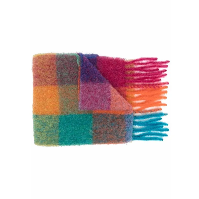 Wholesale Price Luxury Cashmere Blended Bright Colorful Women Blanket Scarf Winter