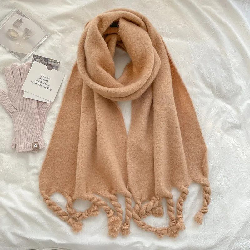 Wholesale Price Luxury Cashmere Blended Bright Colorful Women Blanket Scarf Winter