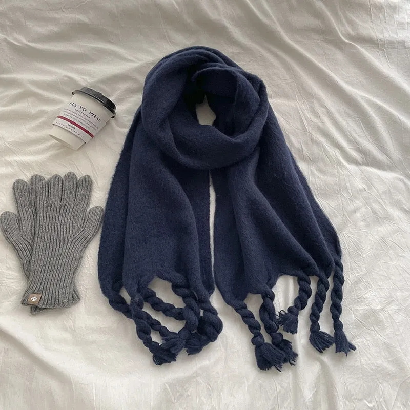 Wholesale Price Luxury Cashmere Blended Bright Colorful Women Blanket Scarf Winter