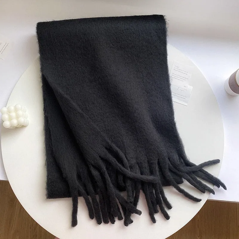 Wholesale Price Luxury Cashmere Blended Bright Colorful Women Blanket Scarf Winter